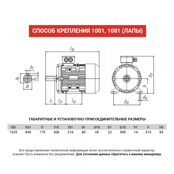 Электродвигатель АИС 315LB4